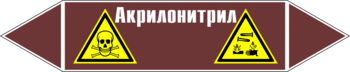Маркировка трубопровода "акрилонитрил" (пленка, 252х52 мм) - Маркировка трубопроводов - Маркировки трубопроводов "ЖИДКОСТЬ" - vektorb.ru
